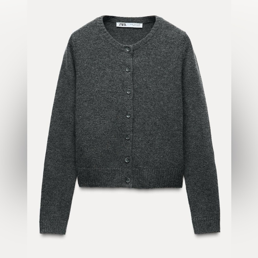 Zara 100% wool gray cardigan | Size M but fits like S